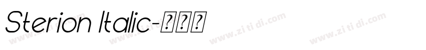 Sterion Italic字体转换 Sterion Italic字体转换